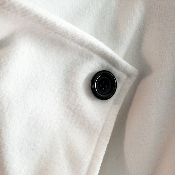 R.Jstory Black and White Belted Coat M - Picture 3 of 11